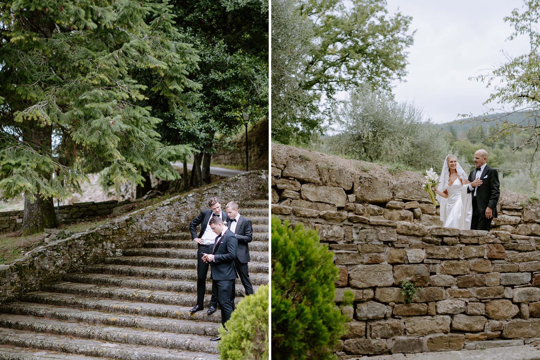 wedding tuscany elegant on film