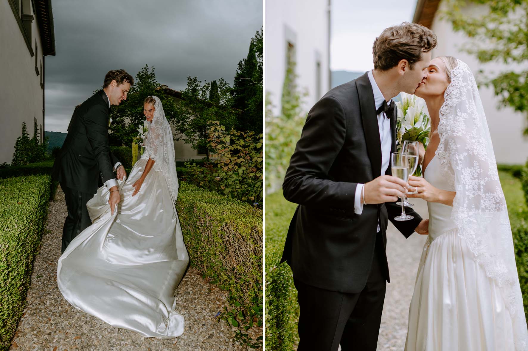 wedding tuscany elegant on film